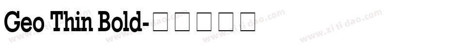 Geo Thin Bold字体转换